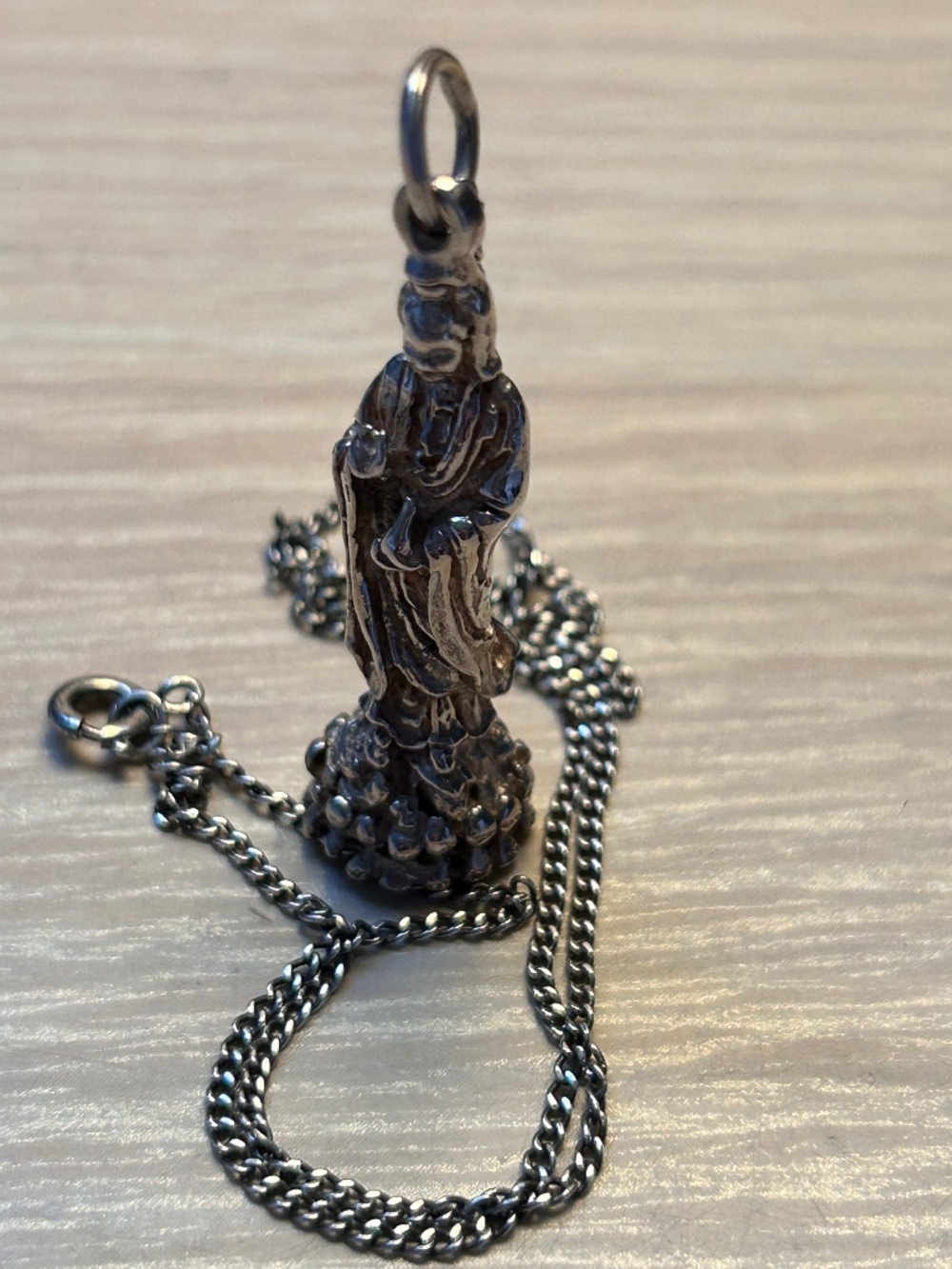 Buddhist Protection Amulet Kuan Guan Yin Buddha Pendant Necklace